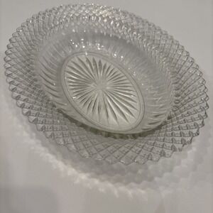 10" Oval Vintage Depression Glass Anchor Hocking Miss America Celery Dish